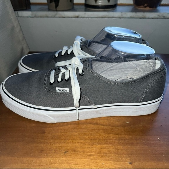 Vans Shoes Mens 10 Dark Gray Skate Lace Up Canvas Flat Bottom Comfort Low Top - Picture 5 of 11